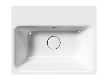 NUBES 50X40 - Rectangular ceramic washbasin with towel rail by GSI ceramica - view 3